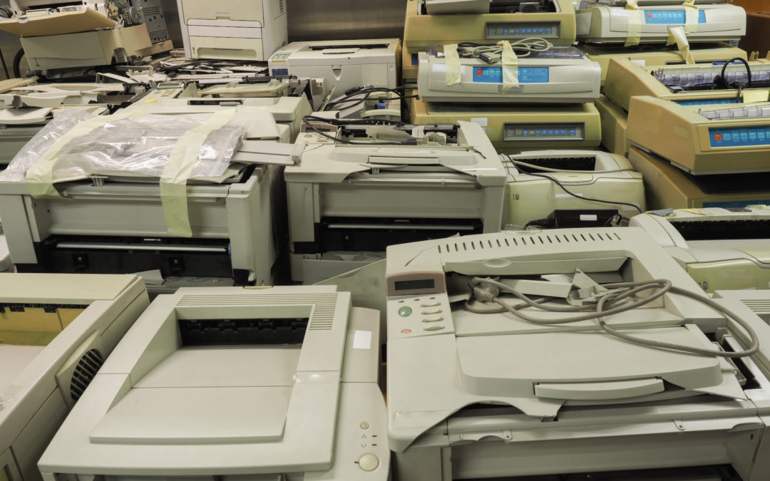 old office equipment printers for recycling